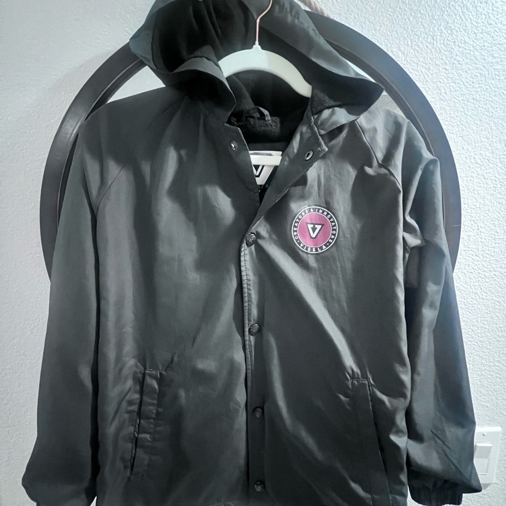 Men's Vissla Eco Windbreaker Jacket Blue  Large. Waterproof Lined Outdoor EUC